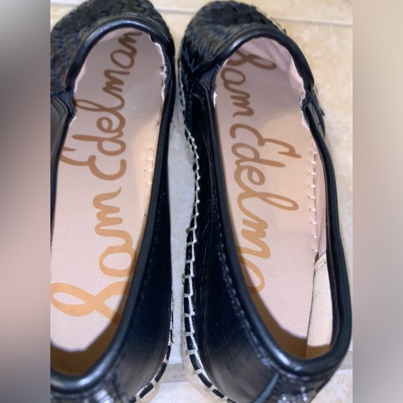 SAM EDELMAN Catherine black leather espadrille loafers women’s shoes size 9 - Picture 14 of 16